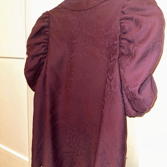 Ted Baker Purple puffed sleeve Blouse - Size 3 - Picture 2 of 6